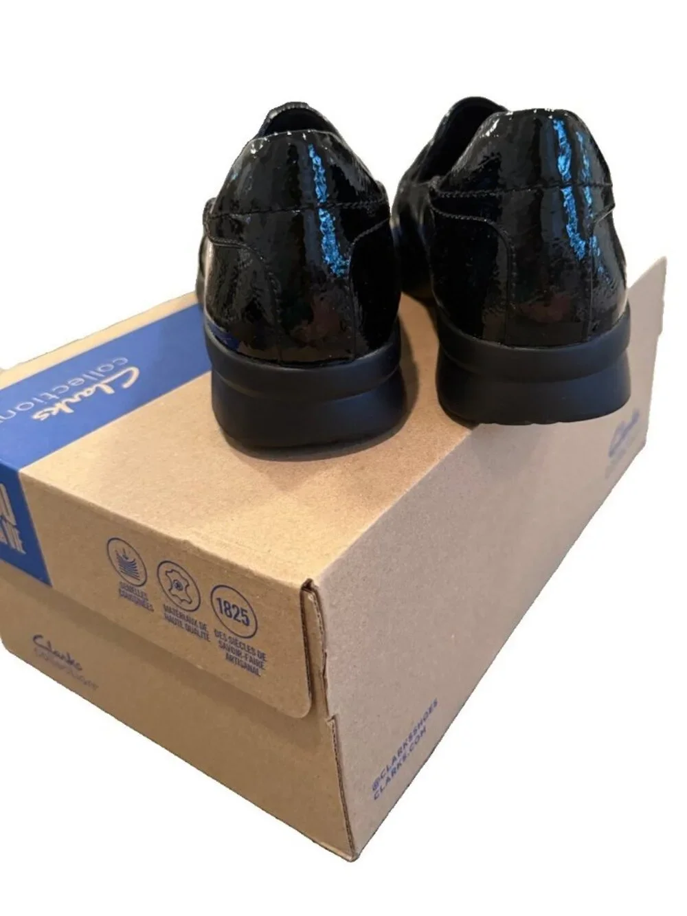 Clarks Size 6.5 Elowyn Penny Loafers Black Leather Shoes Women’s Comfort